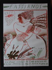 Alecos Alexandre FASSIANOS Lithographie affiche signée dédicacée Creuzevault 