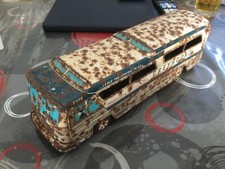 - Autocar Bus Greyhound - Jouet Ancien En Tôle Lithographiée