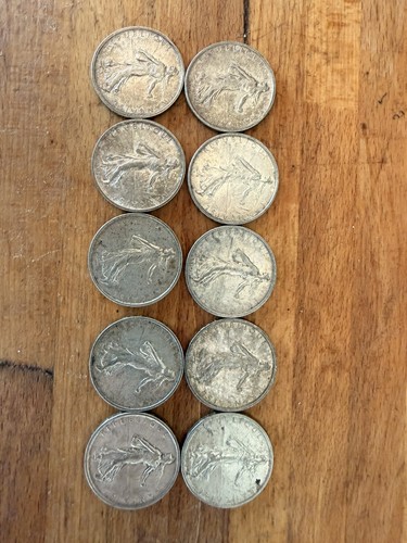 Lot pièces argent - pièces, 10