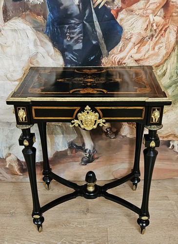 Table courtoisie boulle - de, "boulle"