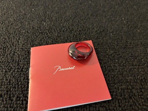 Bague jonc rouge cristal de - en,
