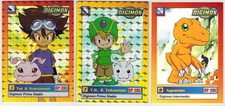 Cartes Digimon Série 1 - 2 Prismes Et 1 Carte Bandai 1999