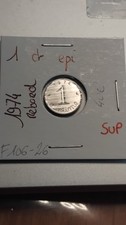 Pièce de 1 centime épi 1974 rebord - SUP ++