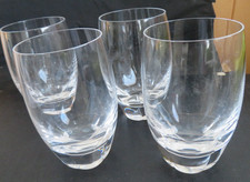 LALIQUE Cristal France 4  verres grands format dit gobelet signés