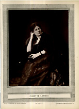 Goupil, portrait de Juliette Lamber Vintage print Photoglyptie  20x25  Cir