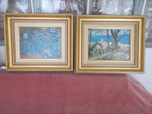 Pair paintings framed - -,