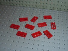10 LEGO Red Tiles 1 x 2 Grille