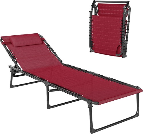 Folding chaise lounge - lounge, chair