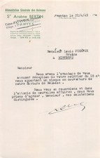 1949 ALIMENTATION GENERALE DES ANIMAUX SOCIETE ARSENE BERTIN A AVANTON - M. P