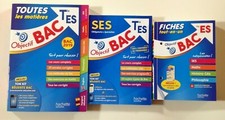 3 livres OBJECTIF BAC ES toutes les matières TERMINALE ES