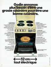  publicité Advertising 0422 1972   Godin cuisinière éléctrique  grosse cuisinièr