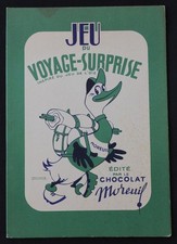 Jeu de l'oie du voyage surprise CHOCOLAT MOREUIL illustrateur Raymond DUCATEZ