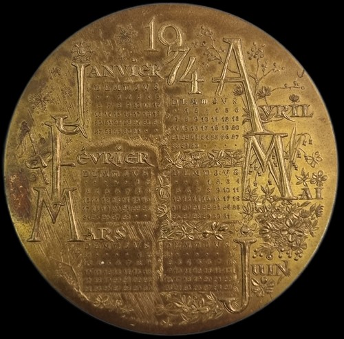 Médaille calendrier 1974 - médaille,