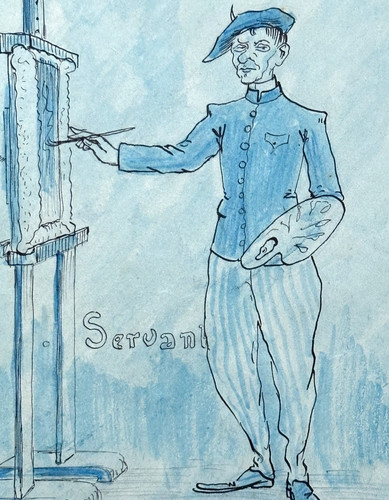 Ancien dessin original - , art
