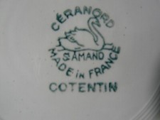 LOT DE 5 ASSIETTES PLATES ST AMAND CERANORD COTENTIN MADE IN FRANCE