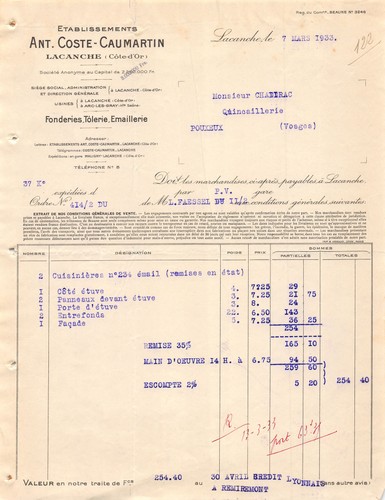 1931 etab ant - , ant.coste