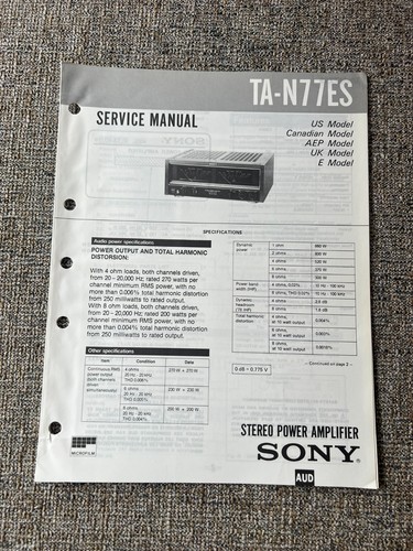 Original sony n77es - sony, ta-n77es