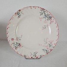 Plat Rond Décor Été Polychrome De Longwy Faïence Ancienne 1895