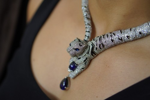 Collier panthère argent - collier,