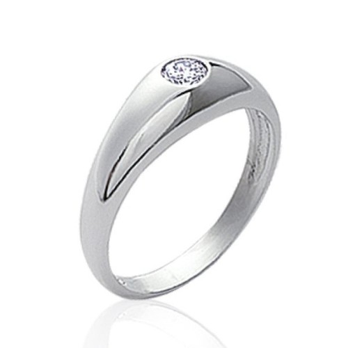 Bague solitaire femme argent - solitaire,