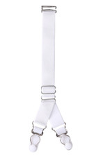 1 Porte Jarretelle à l'unité Y 3 pinces jarretelles métal rétro elastique blanc