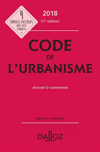 Code urbanisme 2018 - l'urbanisme,