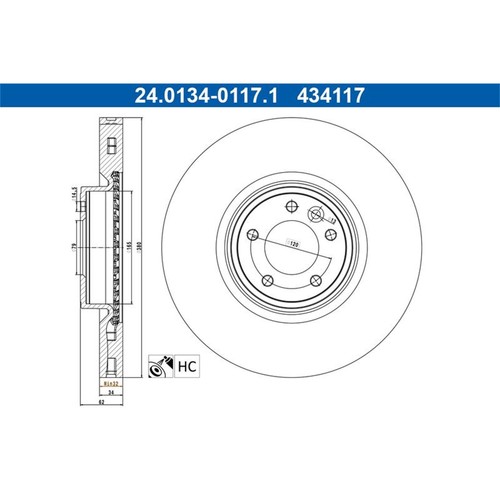Disques frein ate 380mm - 2x,