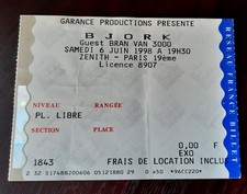 ticket billet used stub place