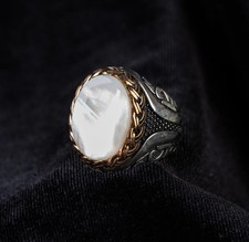 Chevalière fait à la main en Argent Massif 925 Ottoman de la haute joaillerie