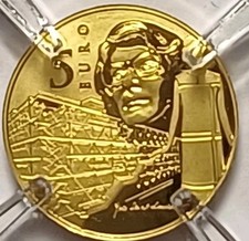 Coffret Yves Saint Laurent 5€ Euros 1/2g Or Monnaie Paris 2016