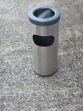 Poubelle cendrier inox 1970 - Très bon état - Trois pièces