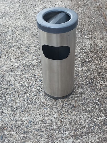 Poubelle cendrier inox 1970 - ,