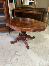 Grand guéridon violonné d'époque Louis Philippe en acajou, époque XIXe siècle