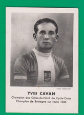 CYCLISME carte cycliste YVES CAVAN Champion des cotes du nord de cyclo-cross