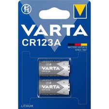 Pile CR123 Lithium 3V blister de 2 piles CR123 Varta batterie CR123A Photo