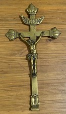 CRUCIFIX mural ancien en