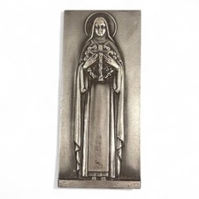 Grande Médaille Bronze Sainte Thérèse de Lisieux Signée VEZIEN Religion Medal