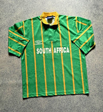 Maillot de football vintage Afrique du Sud années 90 porté match Umbro...