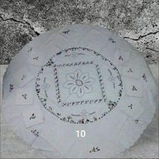 Nappe Brodée Ronde Tissu Soga Faite Mains Motifs Bonhommes Ref10 Soavani &Co