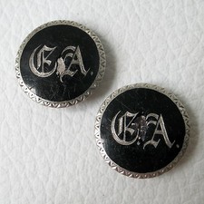 Boutons de Col anciens Argent