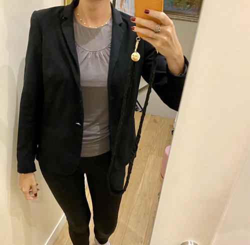 Veste blazer camaïeu noire - veste,