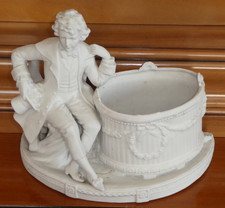 Magnifique bouquetière ancienne en biscuit porcelaine blanche saxe ou autre TBE