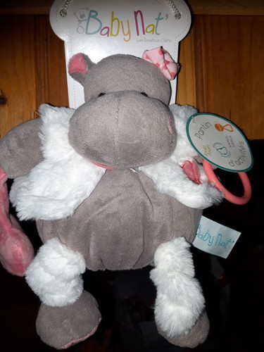 Ppb doudou hippopotame - hippopotame, gris