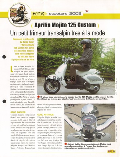 Fiche moto aprilia - fiche, mojito