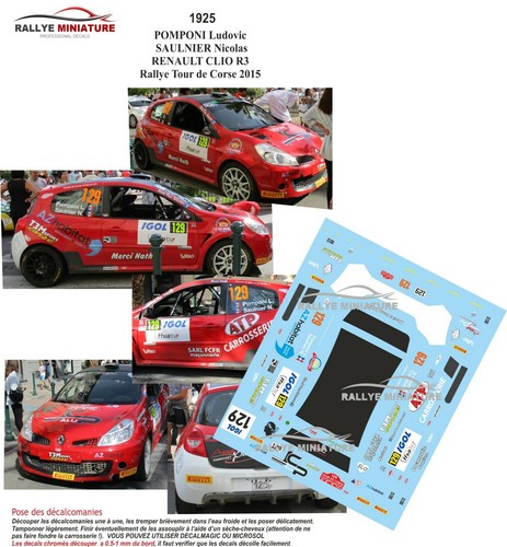 Decals ref 1925 - ref, renault