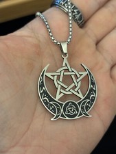 Collier pentacle et lune