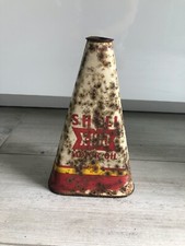 Bidon huile 1 Litre Shell X100 1950 Motor Oil triangulaire dose X-100 garage oel