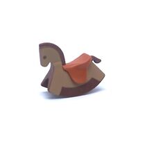 PLAYMOBIL * ENFANTS * Cheval à Bascule Marron Selle Orange Jouet Bébé 4744 5976 