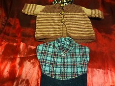   vintages ,2piéces  poupées