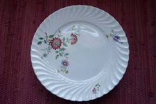 6 assiettes plates Lunéville décor floral, French vintage plates